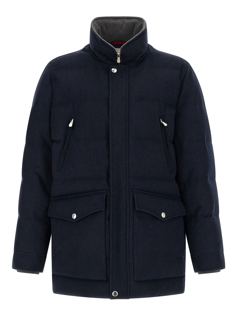 Blue Wool Parka