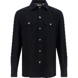 Blue Virgin Wool Blouse