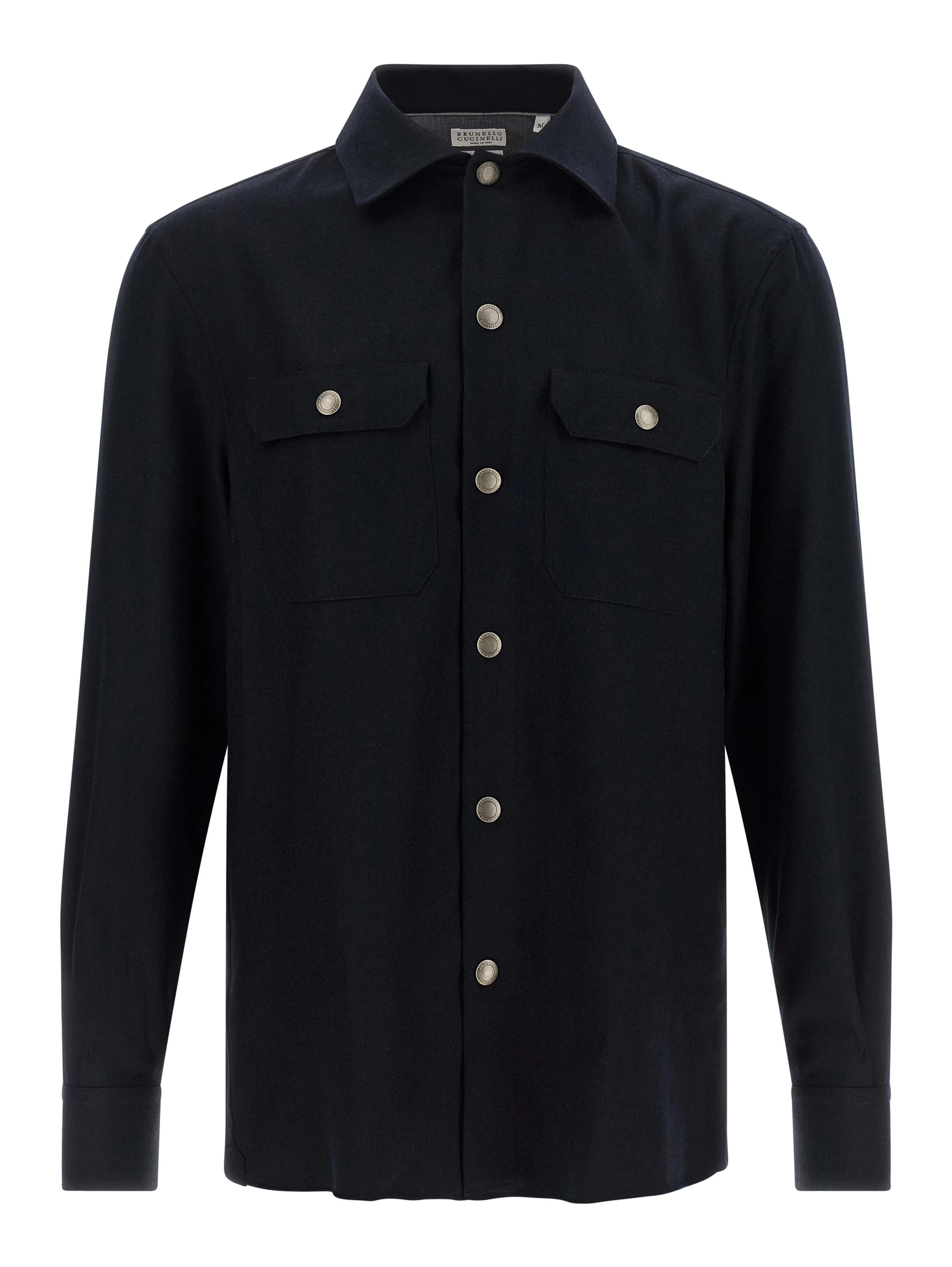 Blue Virgin Wool Blouse