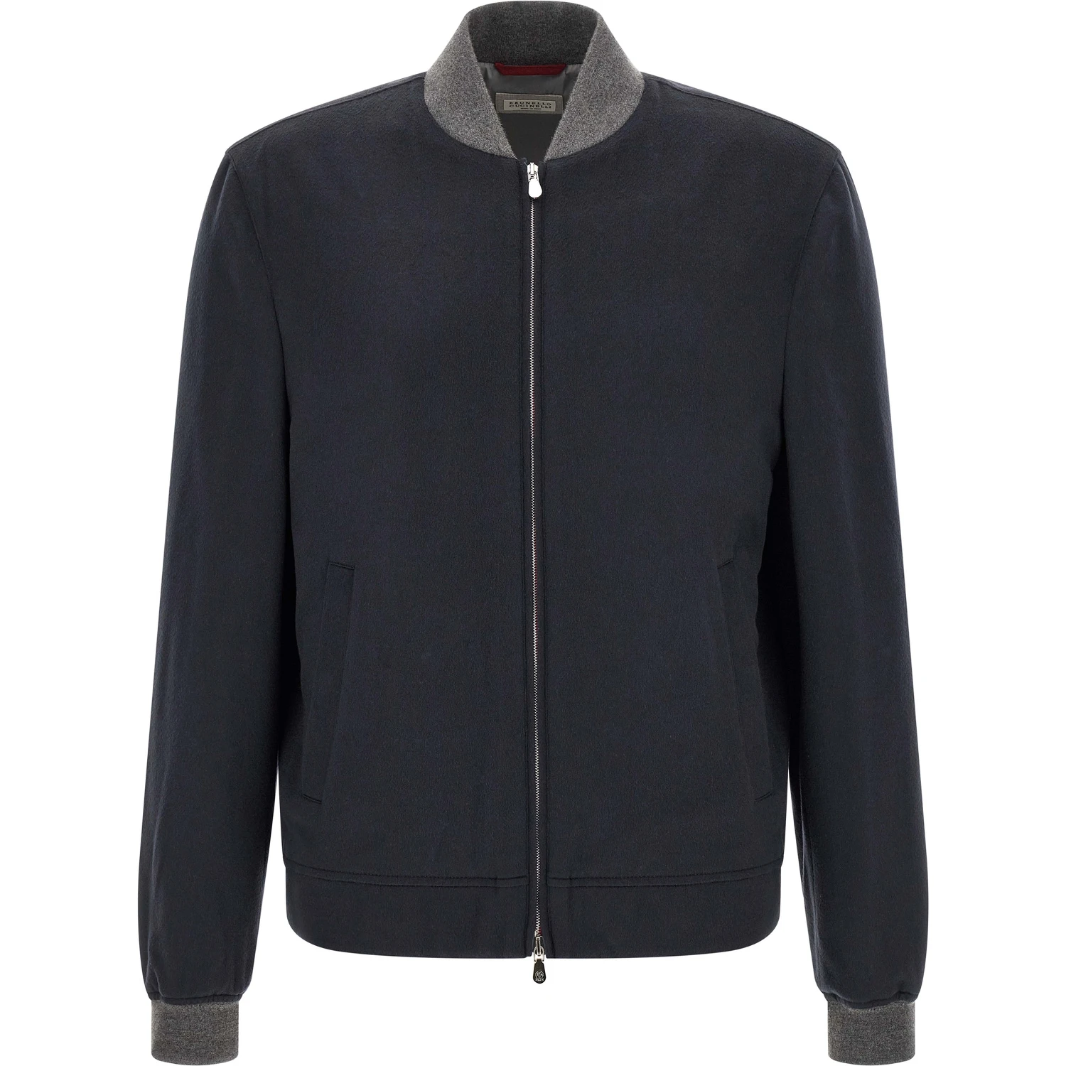 Blue Cashmere Bomber