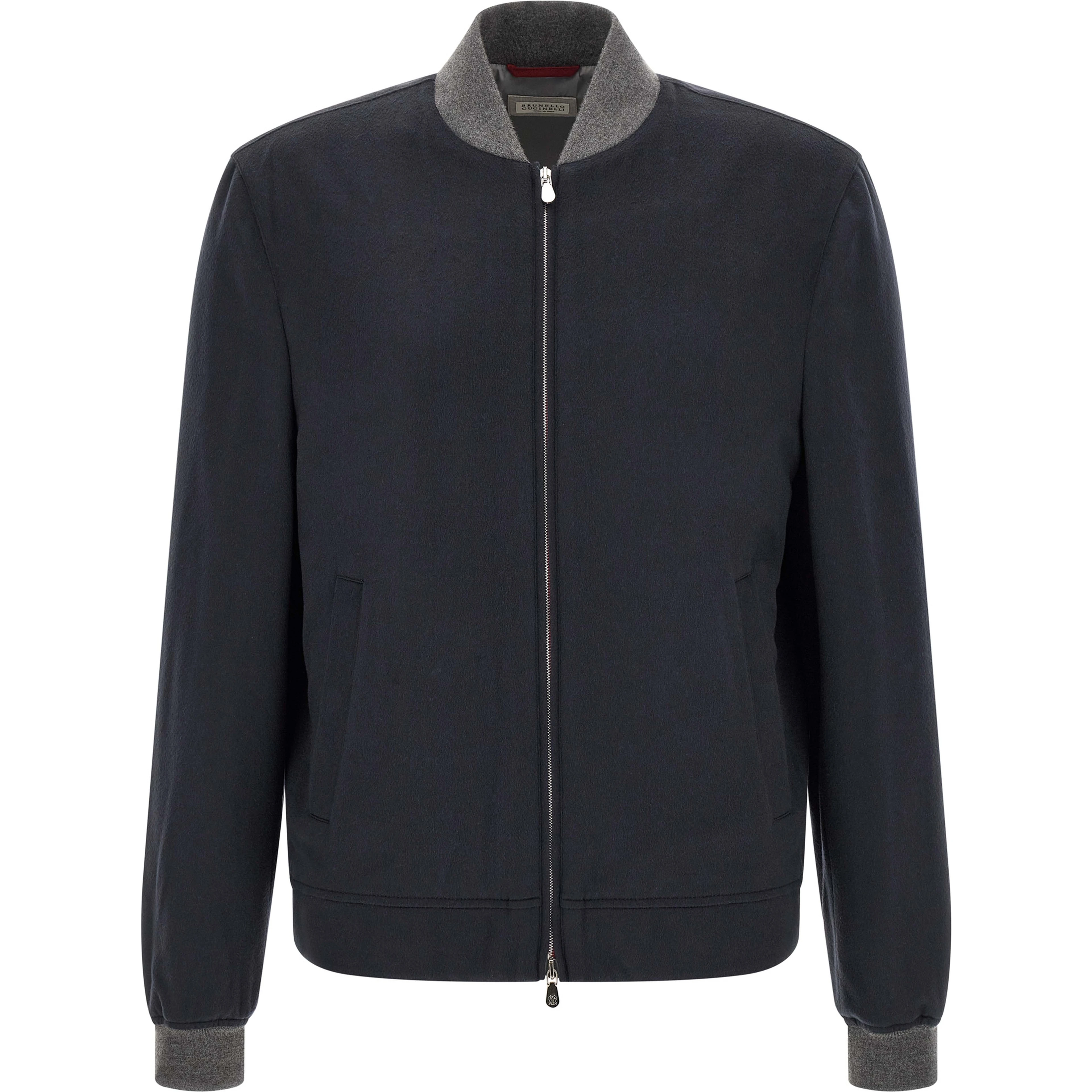 Blue Cashmere Bomber