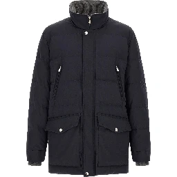 Blue Polyamide Parka