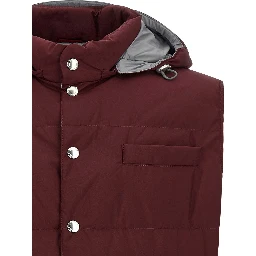 Bordeaux Polyester Sleeveless Jacket