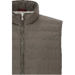 Bicolor Polyester Sleeveless Jacket