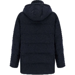 Blue Wool Parka