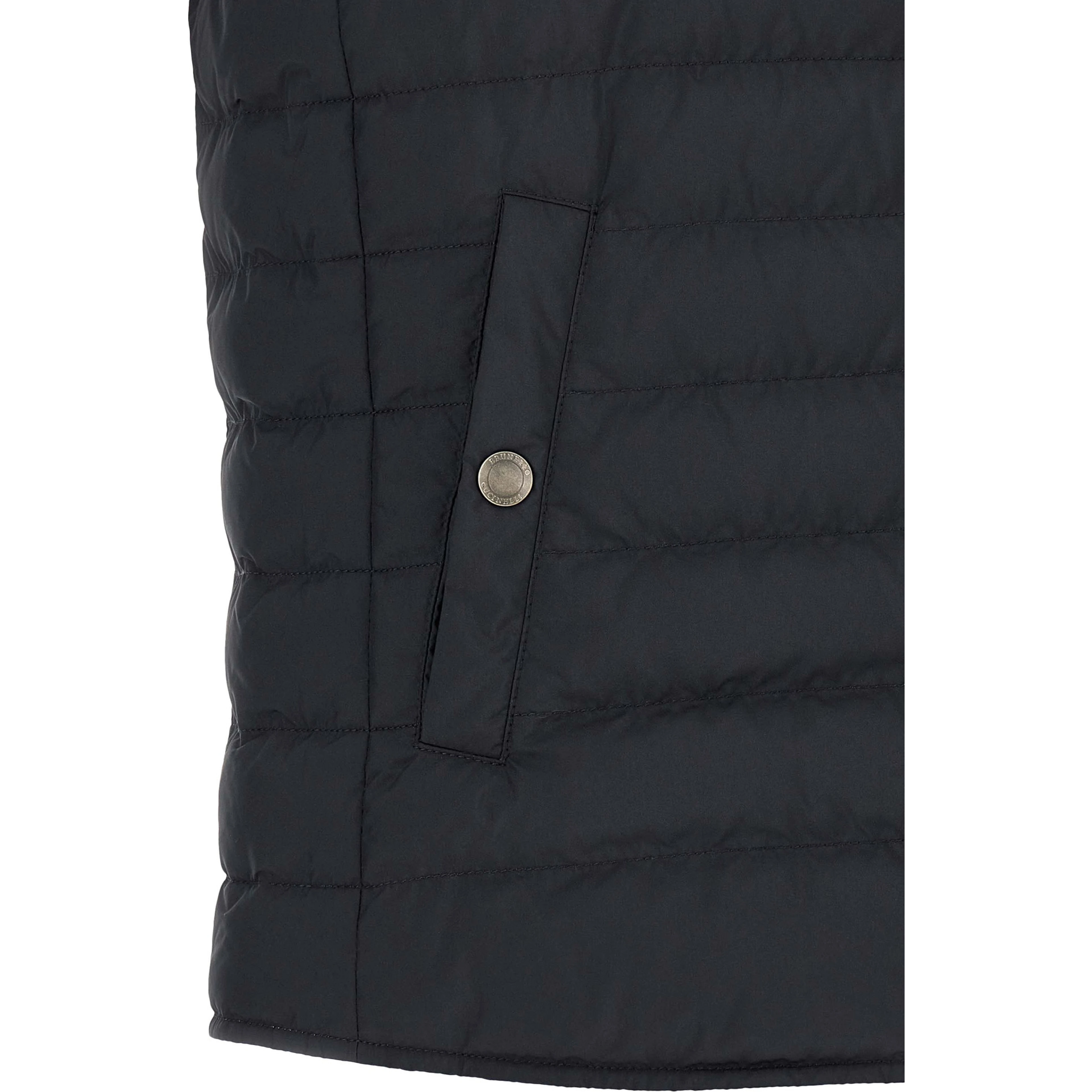Blue Polyester Sleeveless Jacket