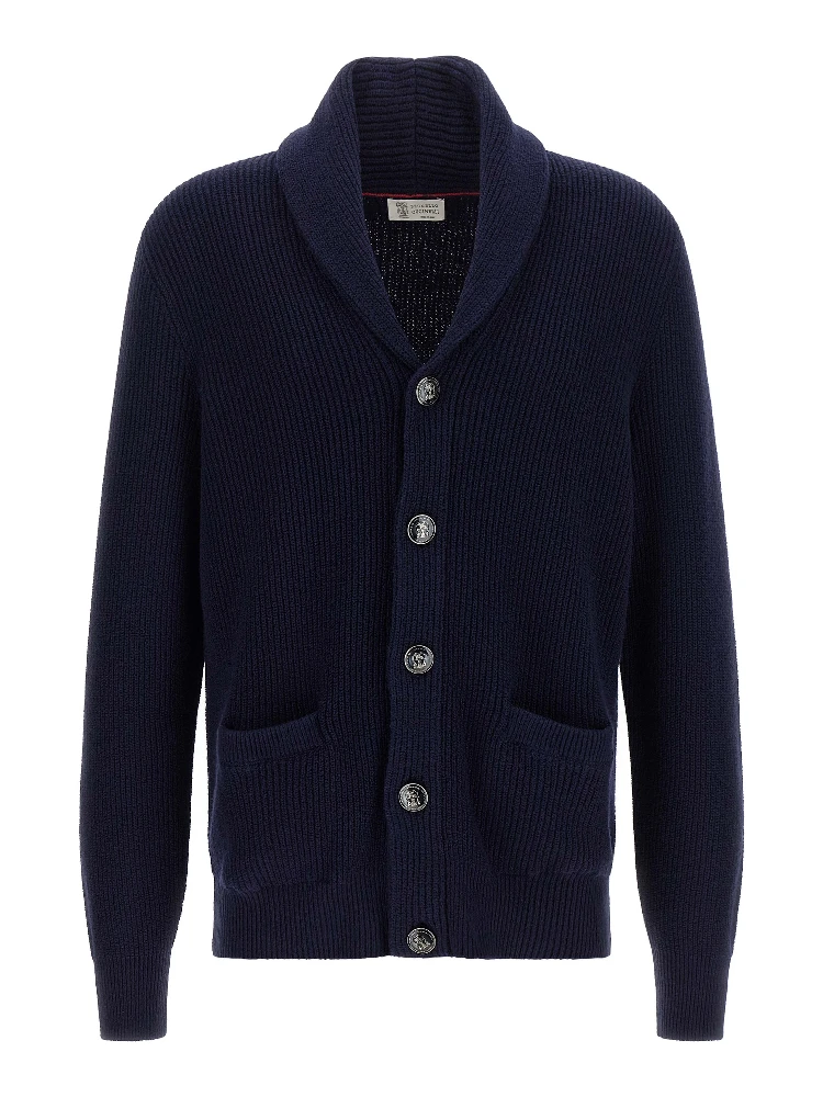 Blue Cotton Cardigan