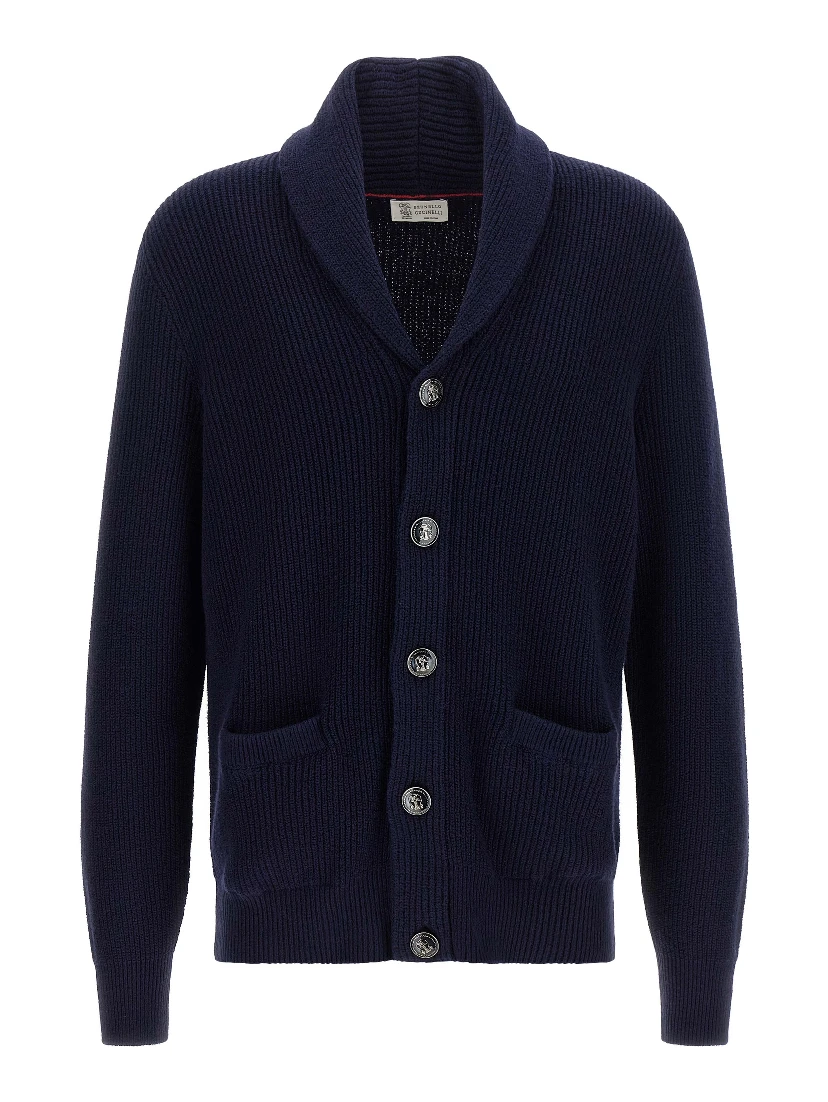 Blue Cotton Cardigan