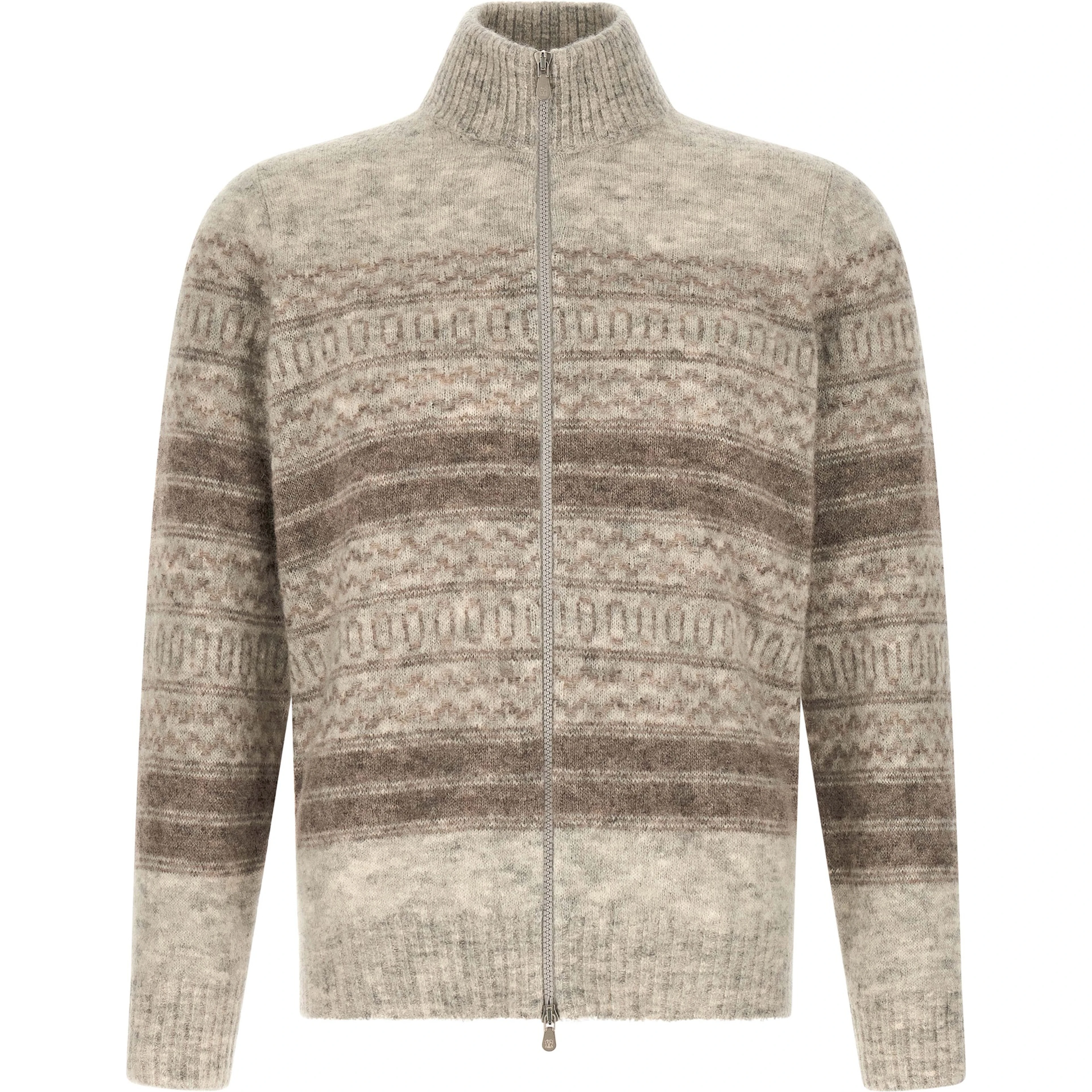 Beige Alpaca Leather Cardigan