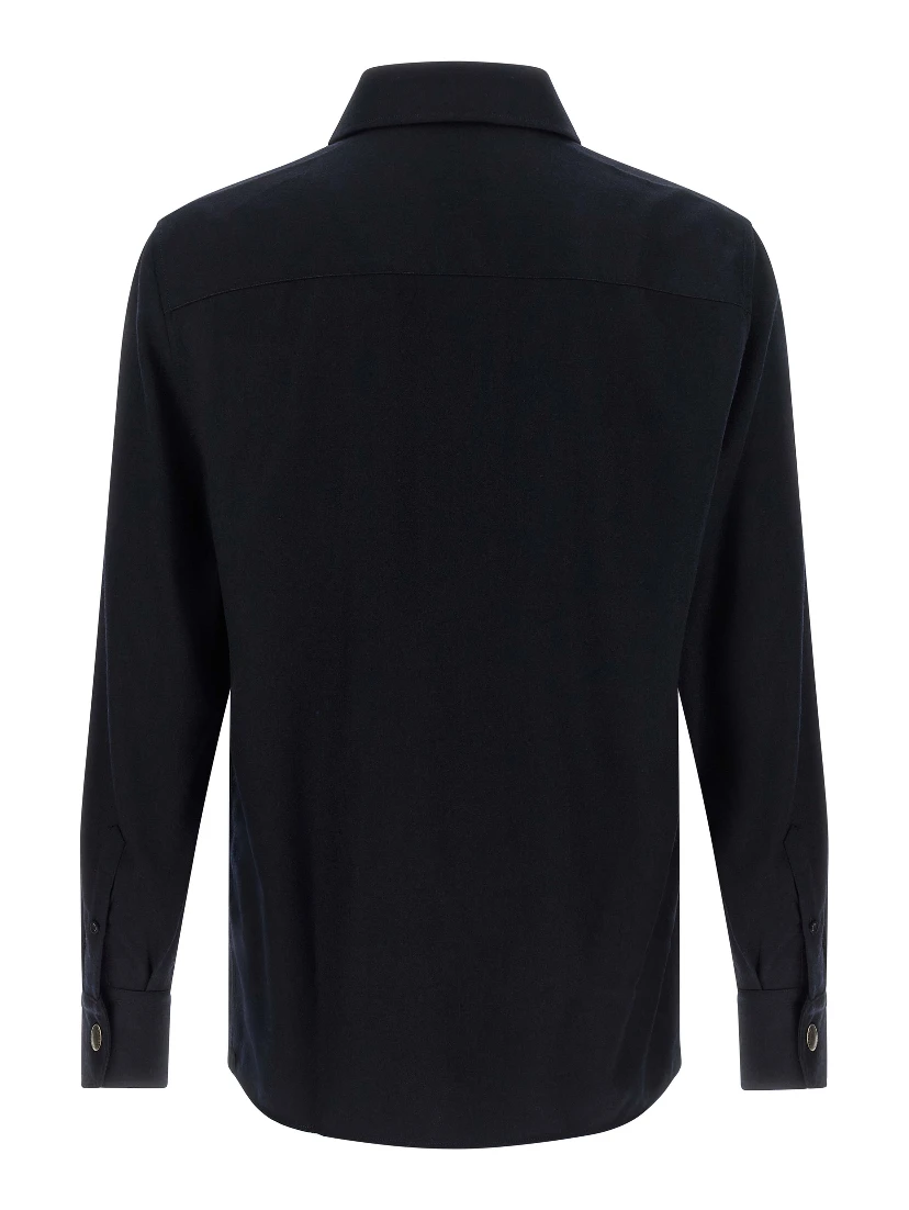 Blue Virgin Wool Blouse