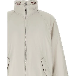 White Polyester Shell Jacket