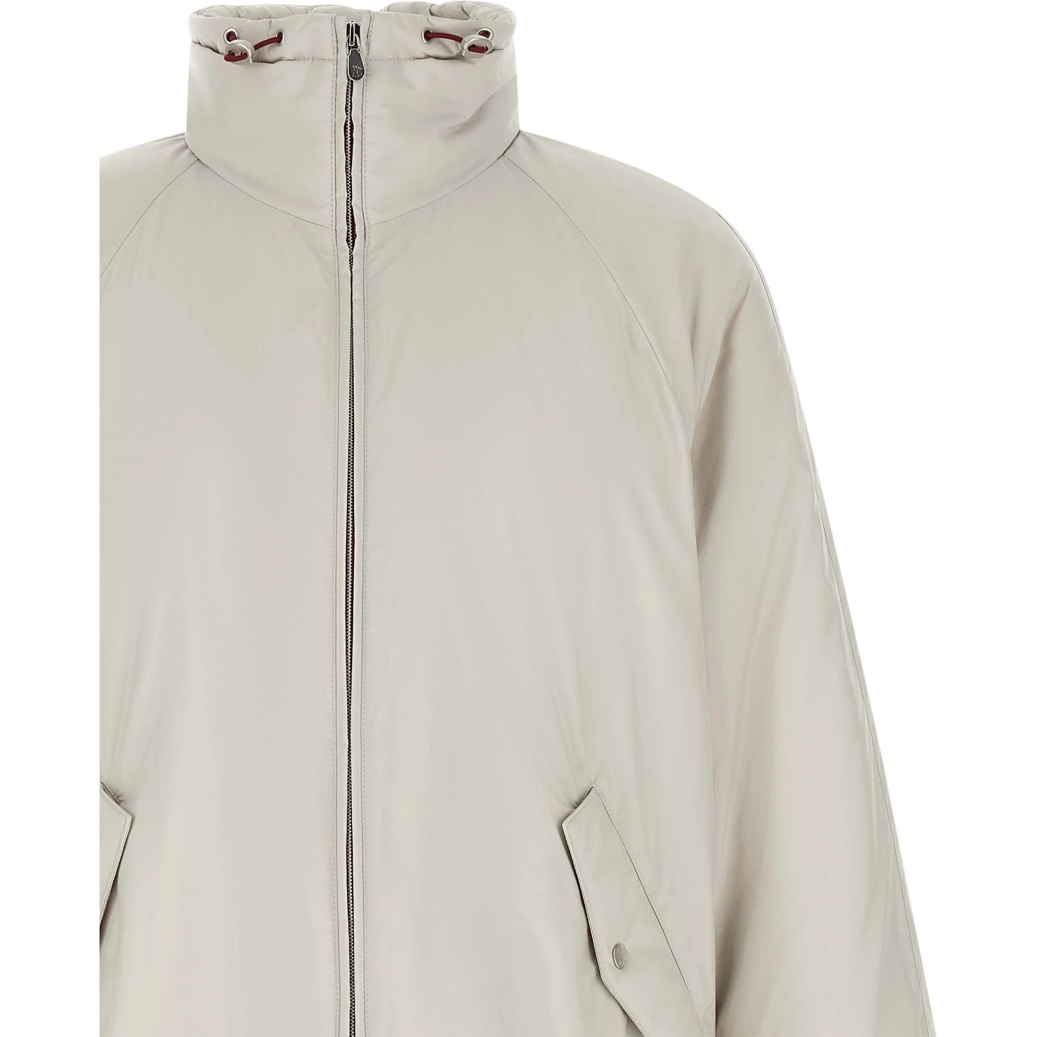 White Polyester Shell Jacket