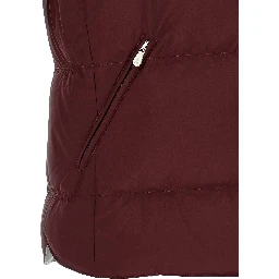 Bordeaux Polyester Sleeveless Jacket