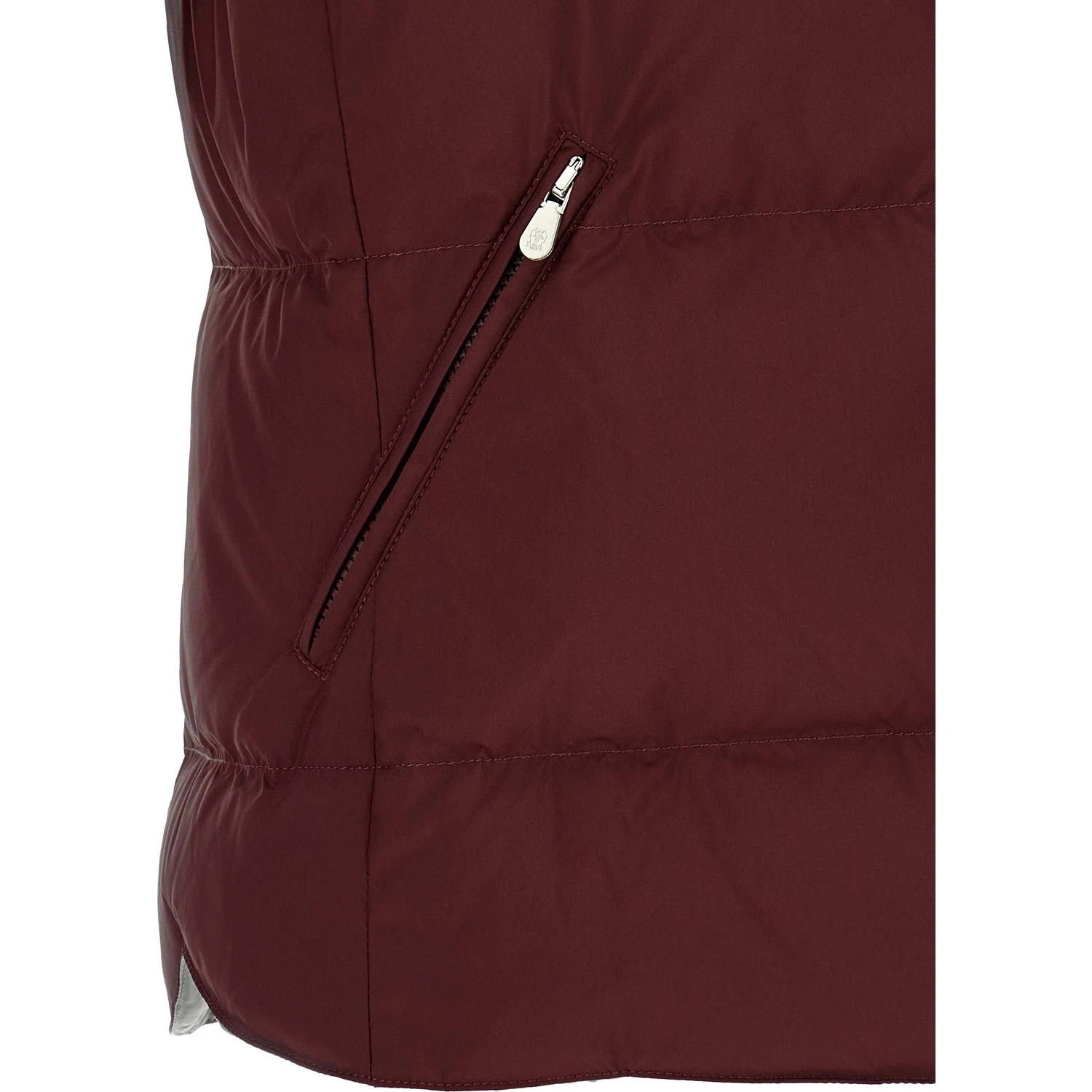 Bordeaux Polyester Sleeveless Jacket