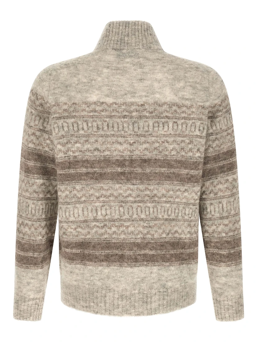 Beige Alpaca Leather Cardigan