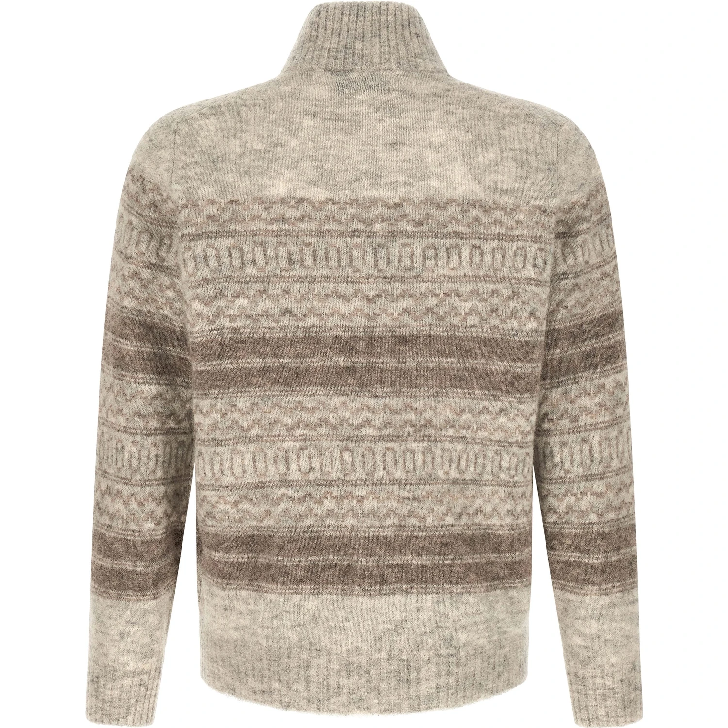 Beige Alpaca Leather Cardigan