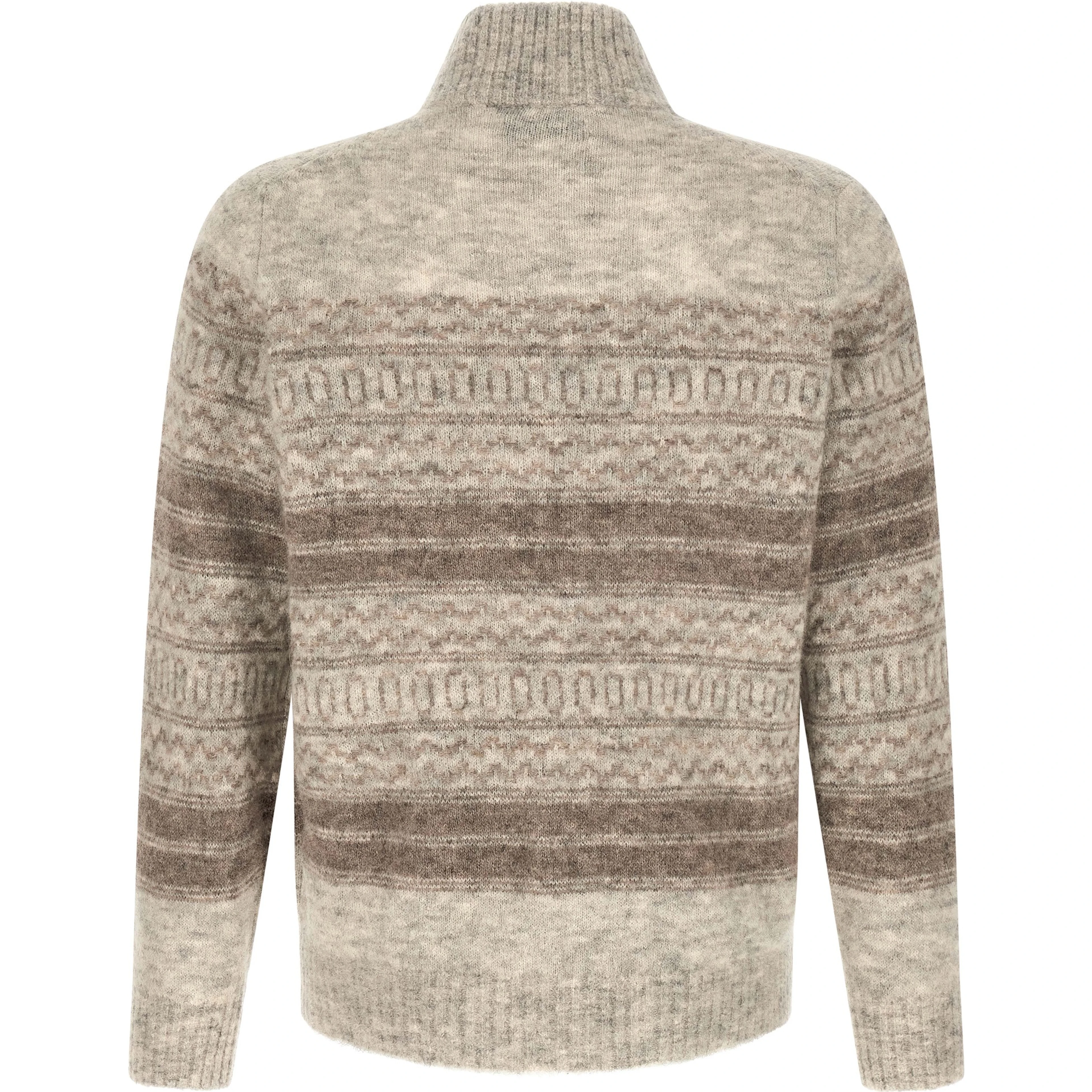 Beige Alpaca Leather Cardigan