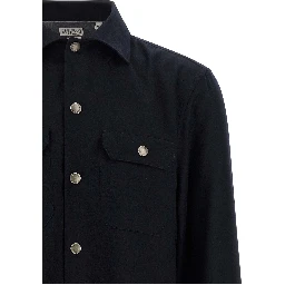 Blue Virgin Wool Blouse