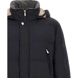 Blue Polyamide Parka