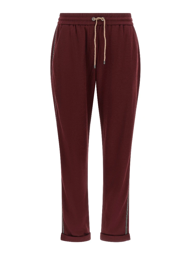 Bordeaux Cotton Joggers (Workout Pants)