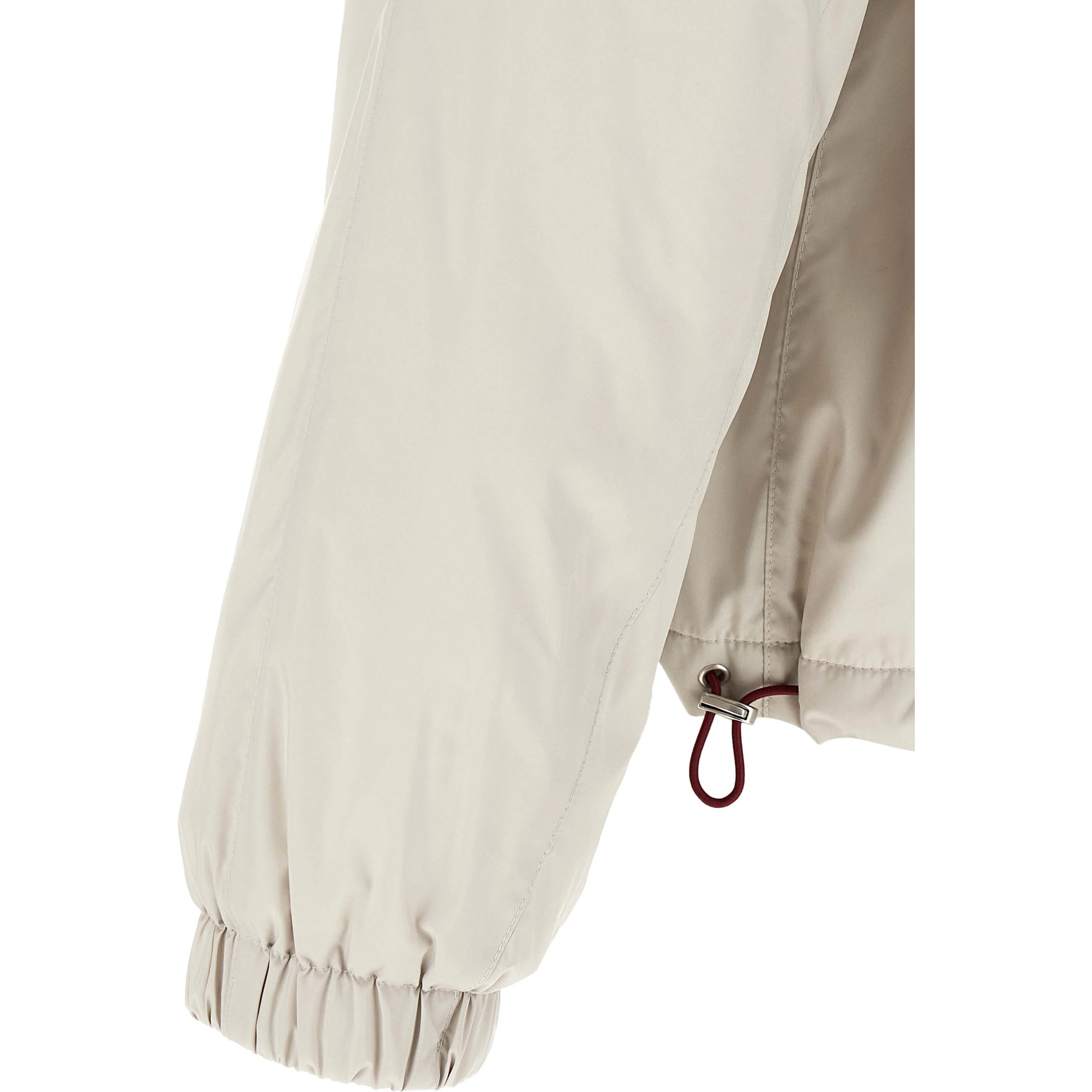 White Polyester Shell Jacket