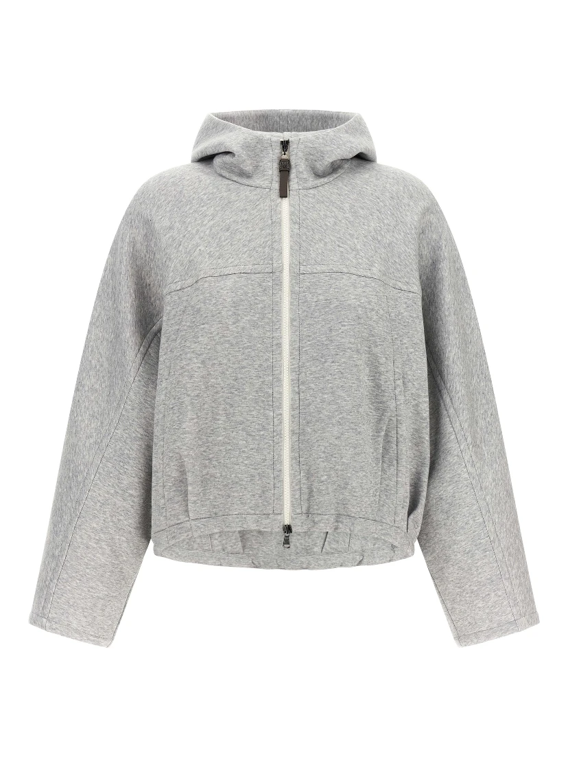Gray Cotton Hoodie