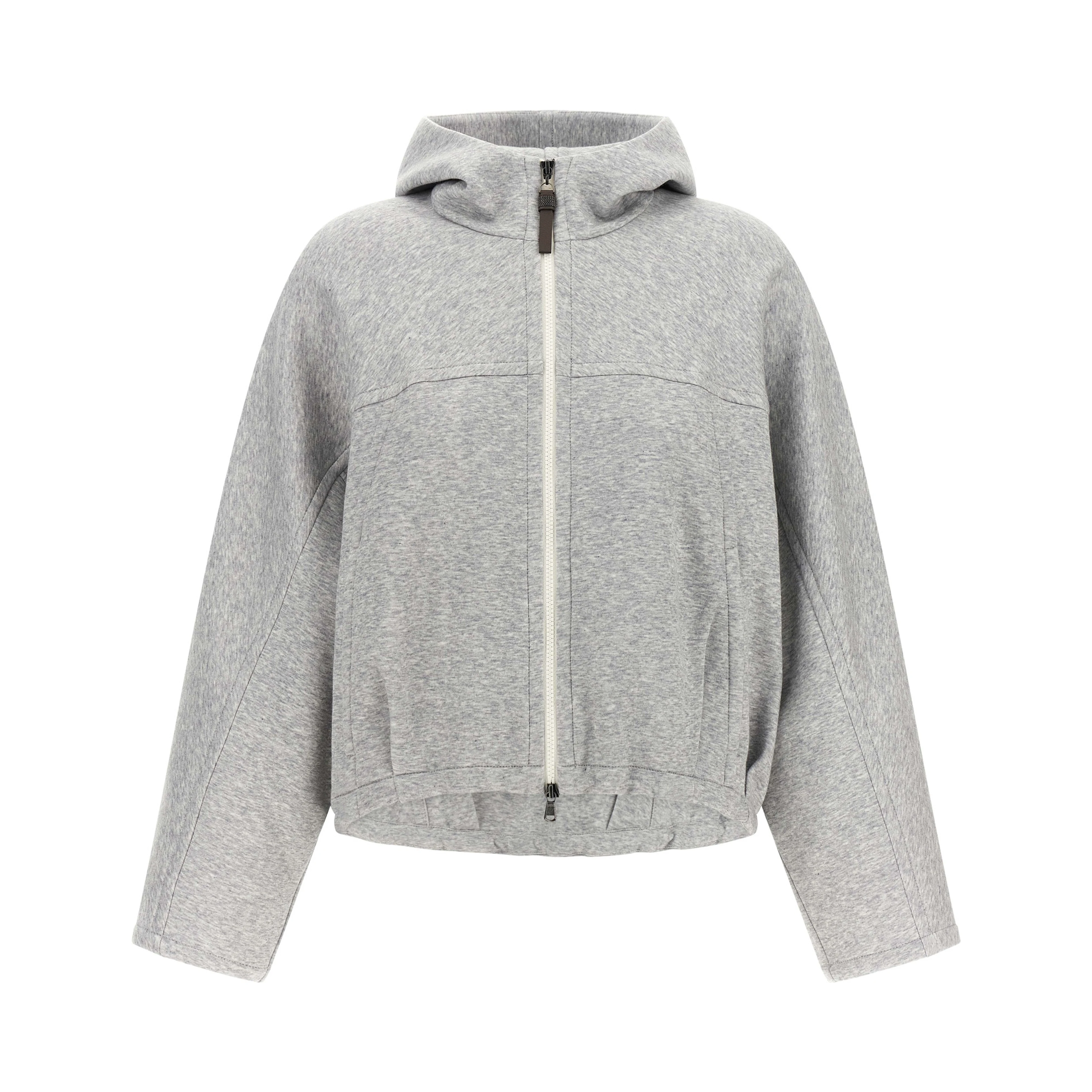 Gray Cotton Hoodie