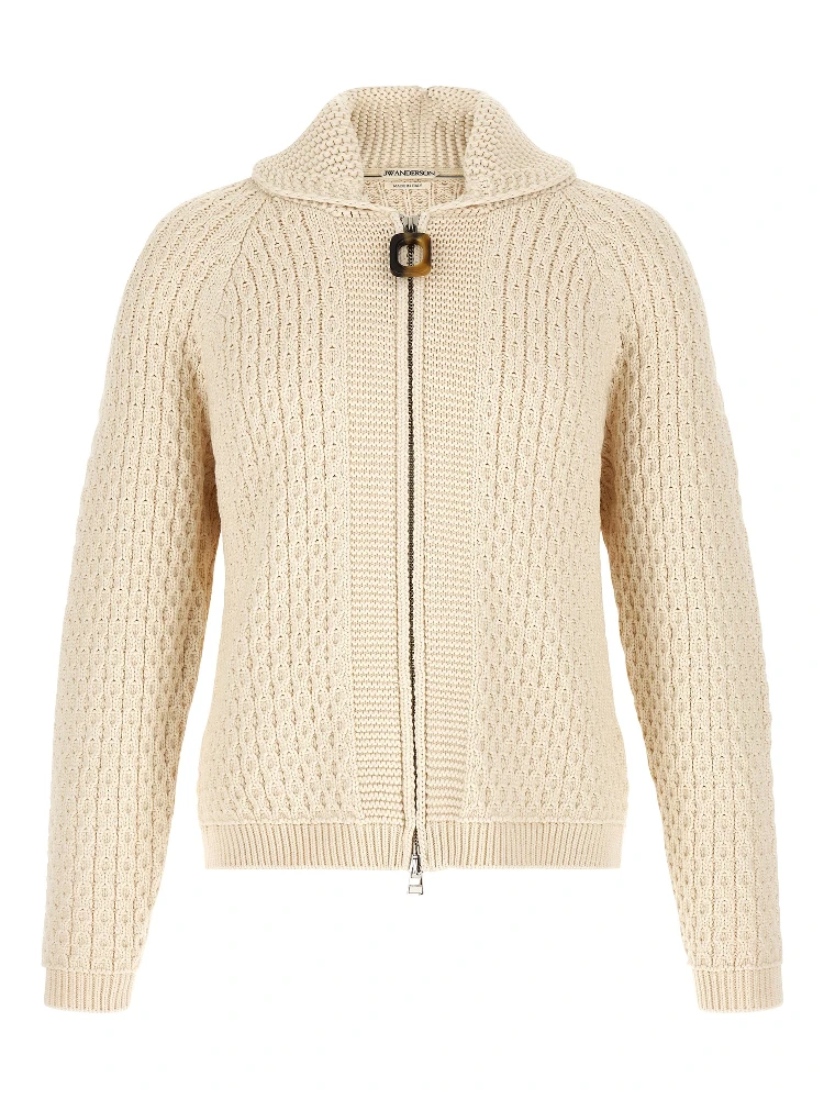 White Cotton Cardigan