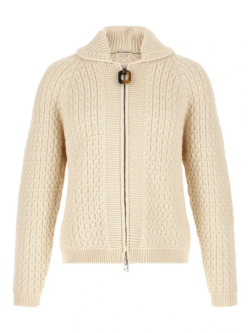 White Cotton Cardigan