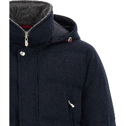 Blue Wool Parka