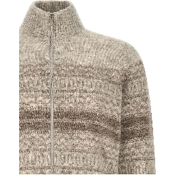Beige Alpaca Leather Cardigan