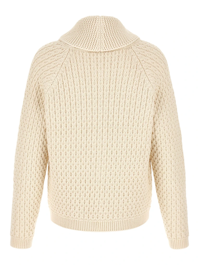 White Cotton Cardigan