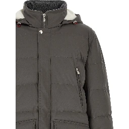 Gray Polyamide Parka
