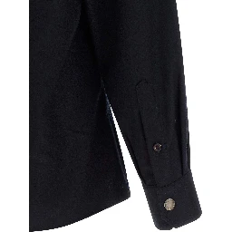 Blue Virgin Wool Blouse