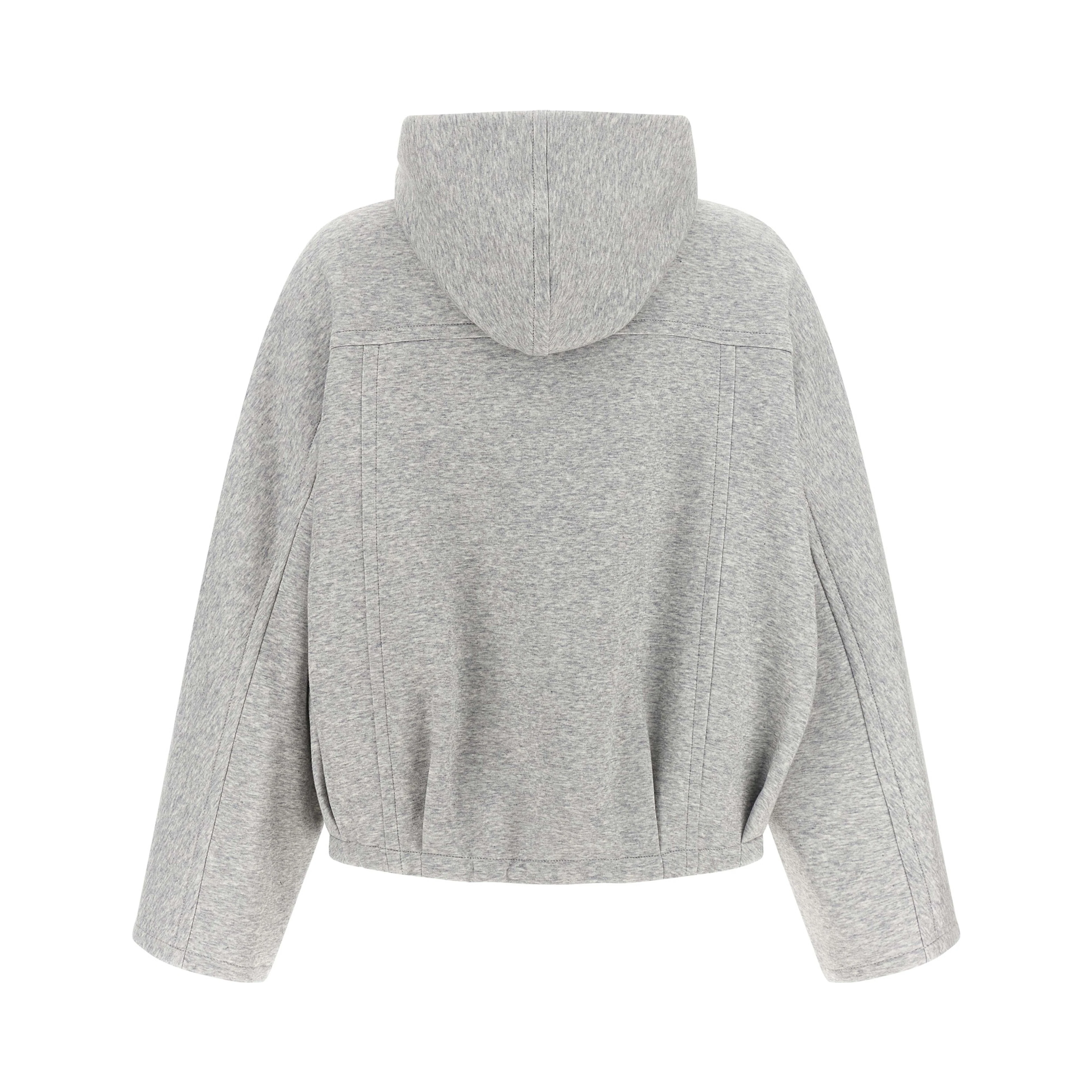 Gray Cotton Hoodie