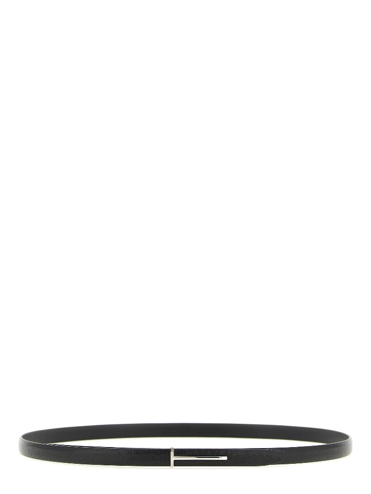 Black Goatskin Thin Belt