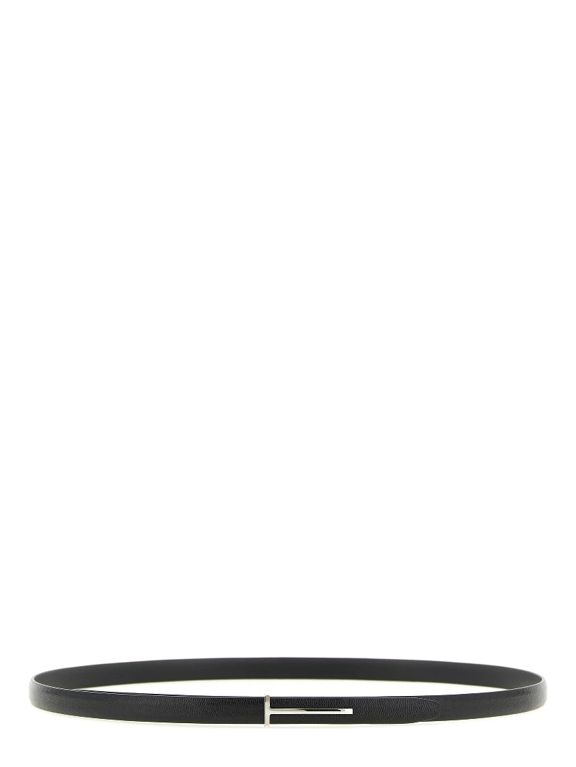 Black Goatskin Thin Belt