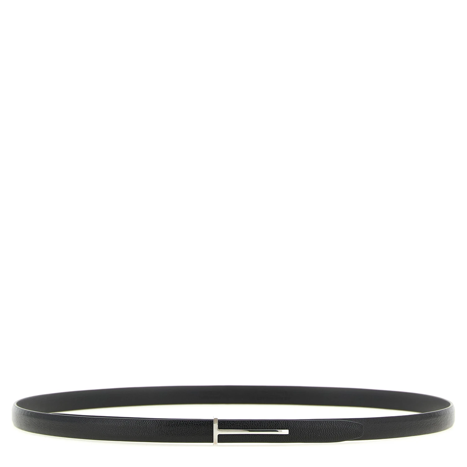 Black Goatskin Thin Belt