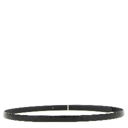 Black Goatskin Thin Belt