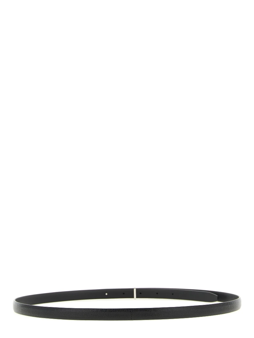 Black Goatskin Thin Belt