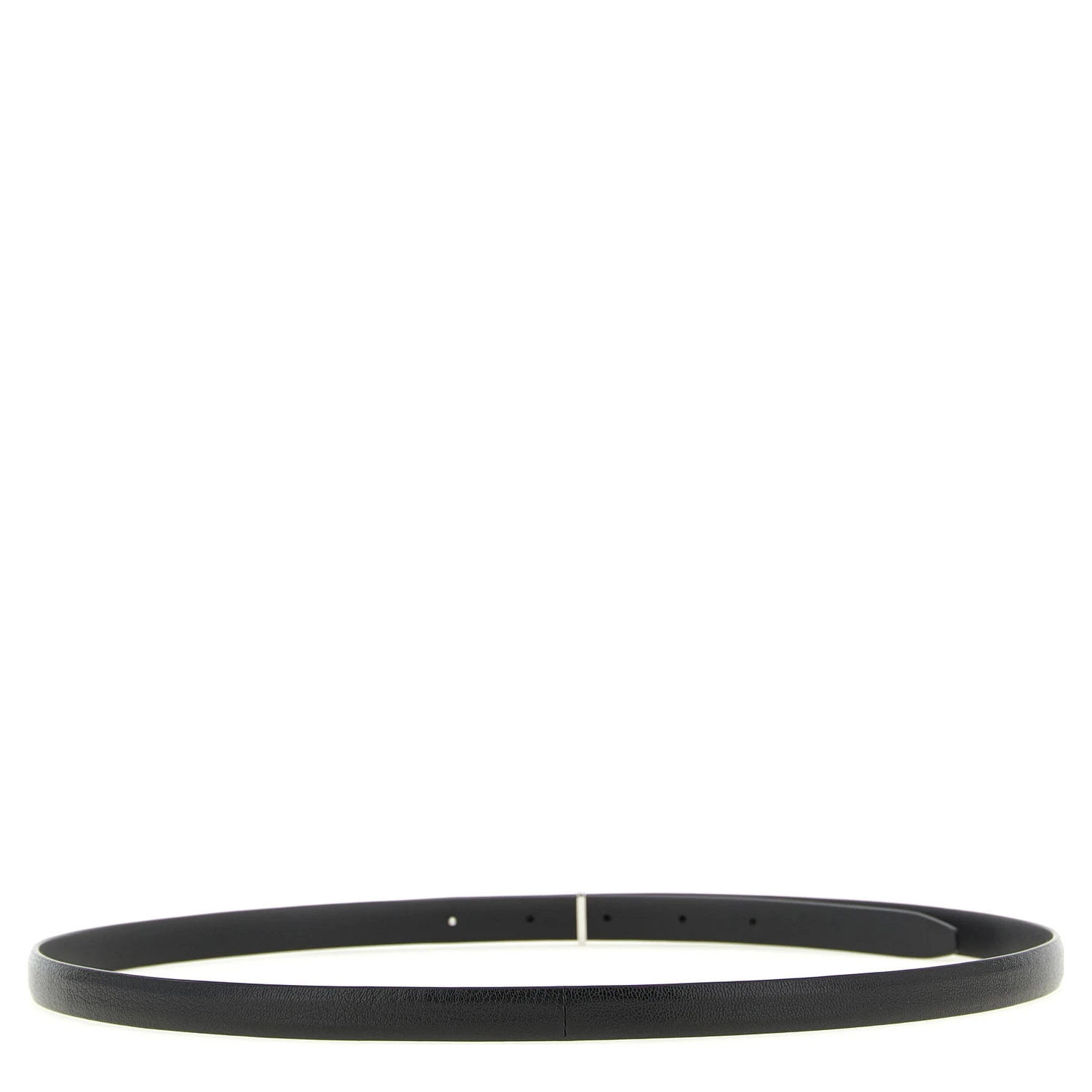 Black Goatskin Thin Belt