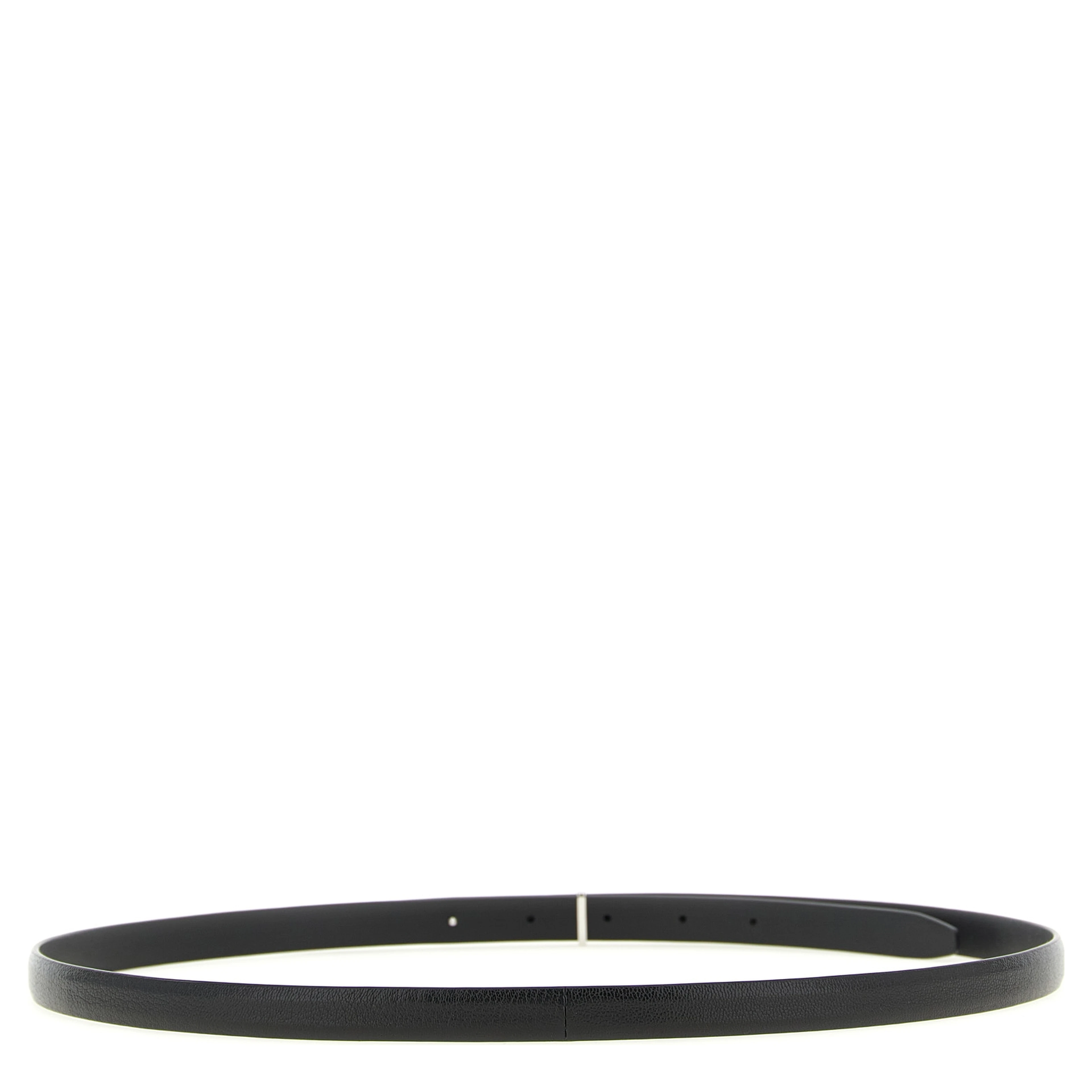 Black Goatskin Thin Belt