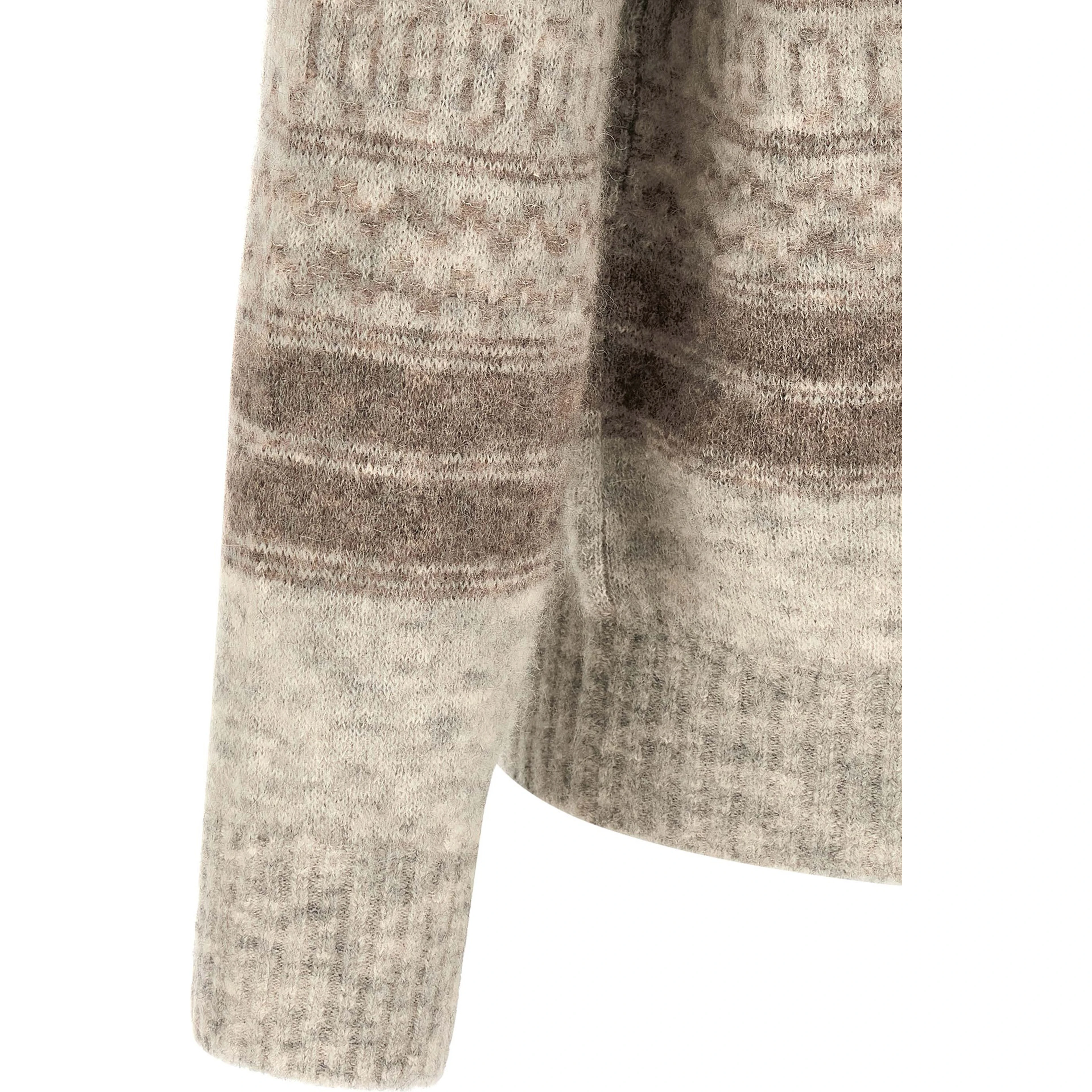 Beige Alpaca Leather Cardigan
