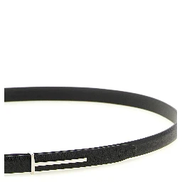 Black Goatskin Thin Belt