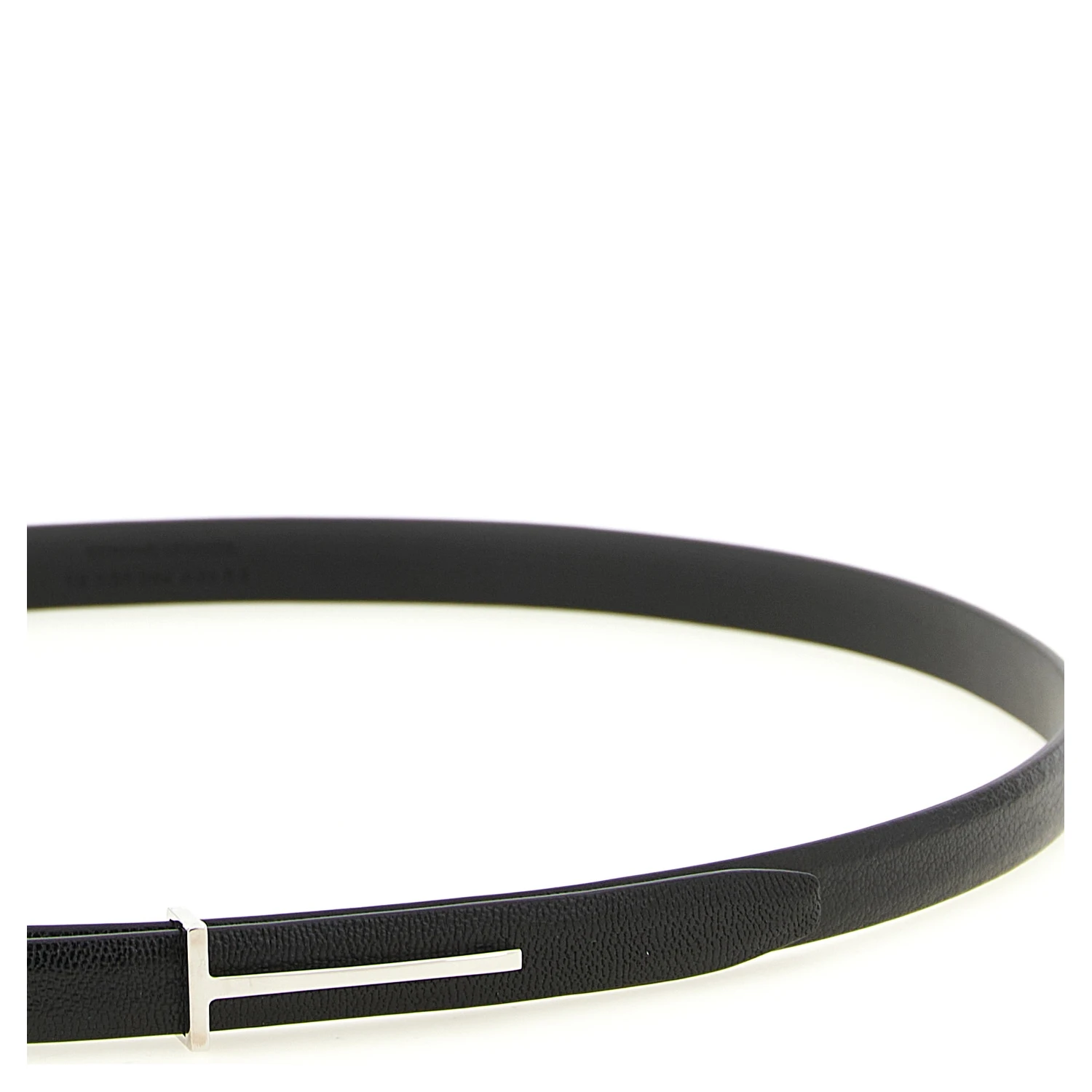 Black Goatskin Thin Belt