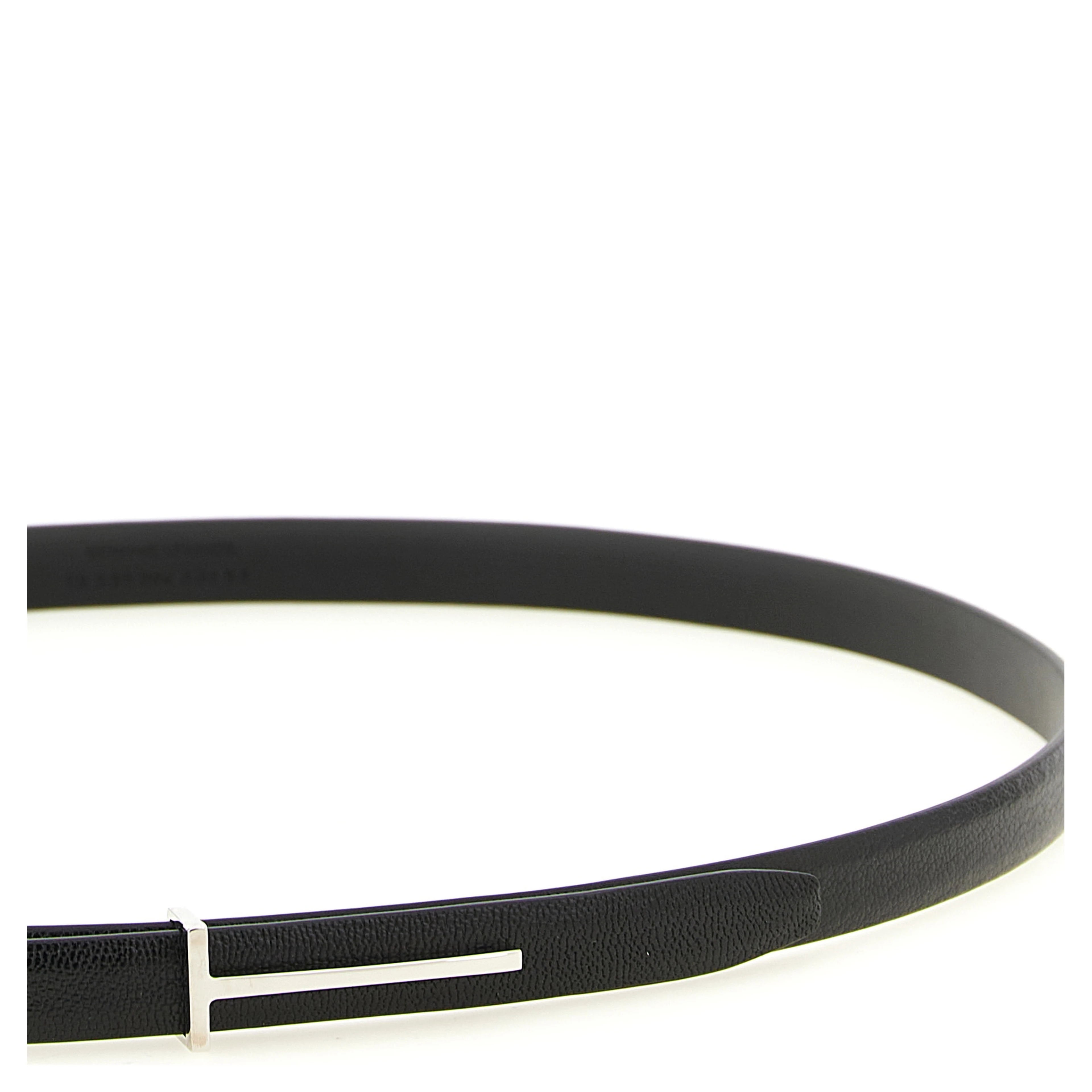 Black Goatskin Thin Belt