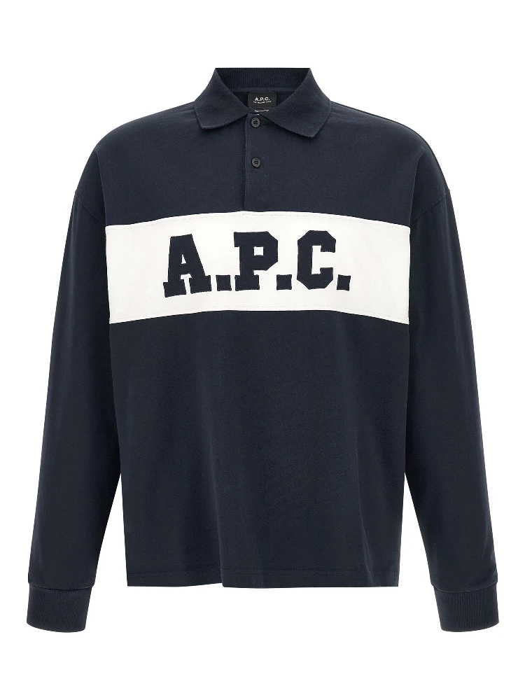 Blue Cotton Polo Shirt