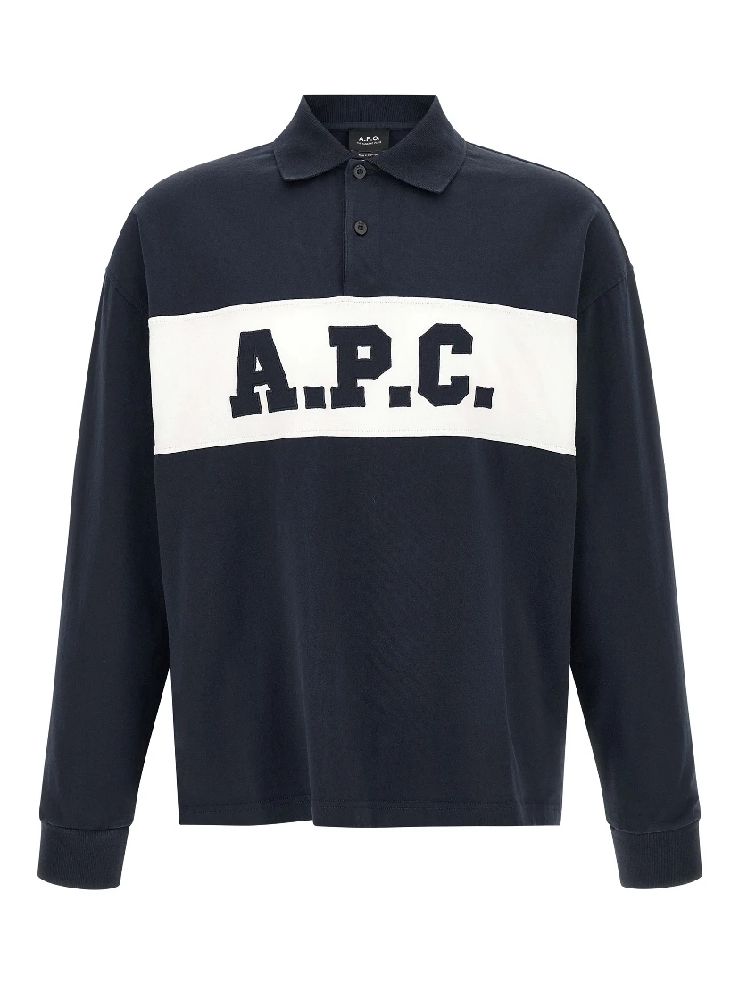 Blue Cotton Polo Shirt