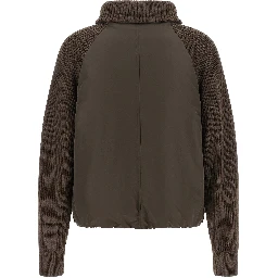 Brown Cotton Full-Length Jacket