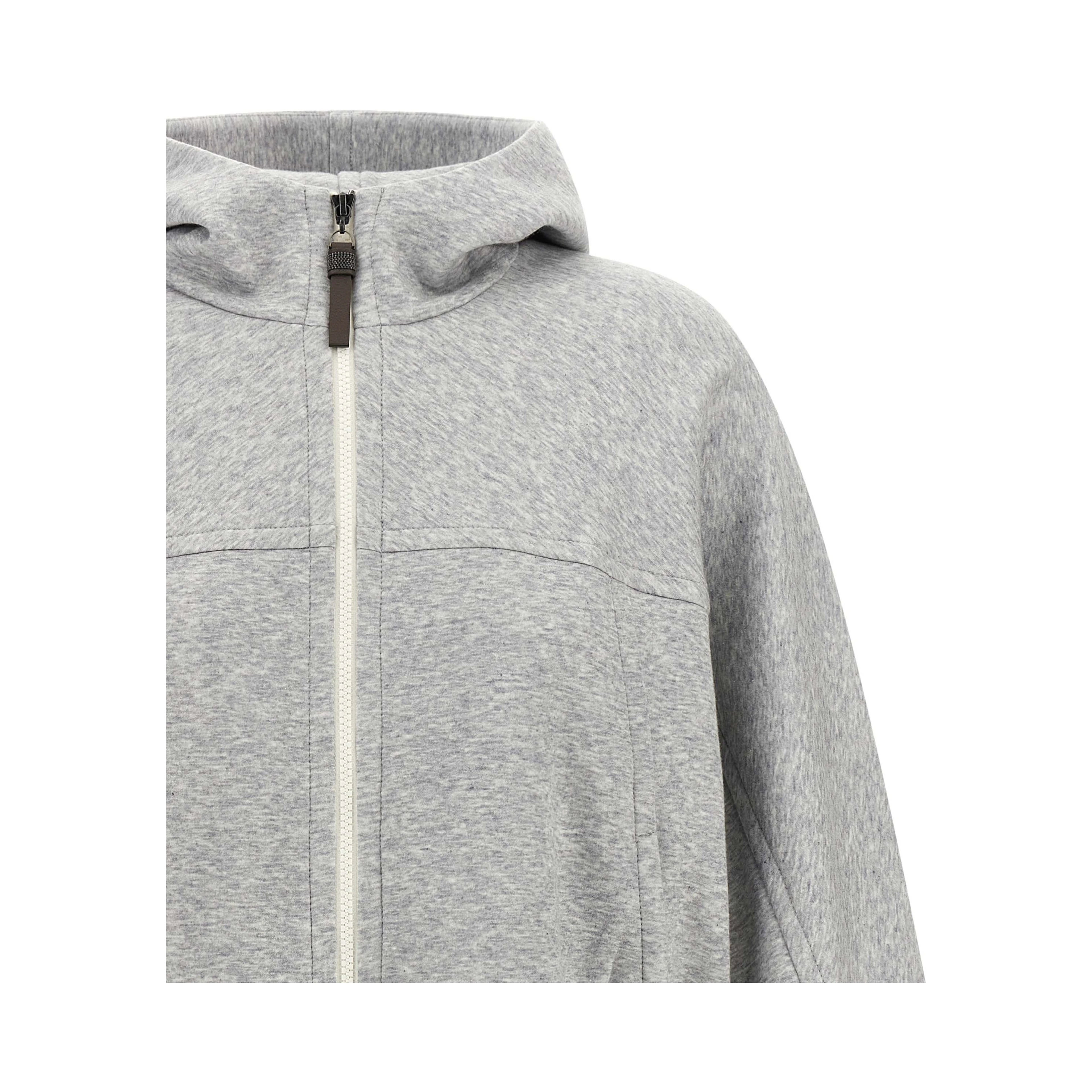 Gray Cotton Hoodie
